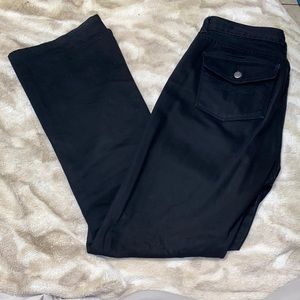 NWOT LRL Lauren Ralph Lauren Jeans Co. Black Straight Boyfriend Flare Jeans Sz 6